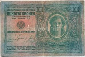 1912. 100K hamis csehszlovák 10h bélyeggel (fake stamp) T:III,III-