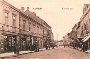 Kaposvár, Korona utca, Spitzer Samu üzlete, Szabó Lipót antikváriuma és saját kiadása (EK)