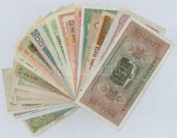 23db-os vegyes bankjegy tétel, közte Német Harmadik Birodalom, Burma / Japán megszállás, Kuba, Kína ...