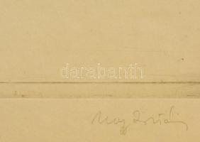 Nagy Zoltán (1916-1987): Budapest Hilton. Rézkarc, papír, jelzett, 30×38 cm