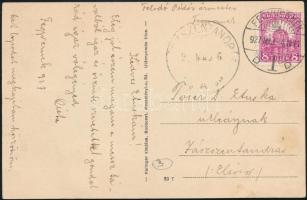 Kenderes, Római katolikus templom, Községháza, Cserna Endre üzlete télen