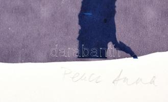 Pencz Anna (?-?): Január. Szerigráfia, papír, jelzett, 69×50 cm