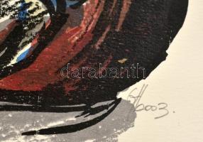 G.H. jelzéssel: Modern kor. Szitanyomat, papír, 70×50 cm