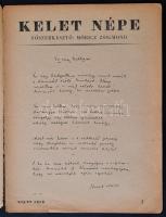 1942 Kelet népe. 1942. május 1. sz., VIII. évf. 8 sz. Szerk.: Móricz Zsigmond. Pest., Lloyd-Nyomda. ...