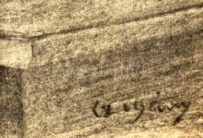 Czigány jelzéssel: Asztali csendélet. Szén, papír, 40×61 cm