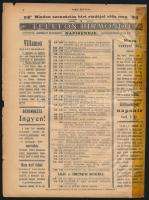 1897 Telefon napi élclap. 1897. szept. 9., I. évf. 12 sz., a lapszéleken apró szakadásokkal, a gerin...