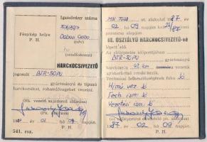 1987 Harckocsi és rohamlöveg vezetői igazolvány