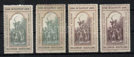 1896 4 db millenniumi levélzáró