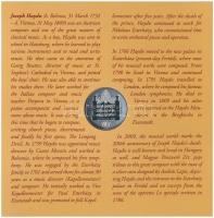 2009. 5Ft-200Ft "Haydn" (7xklf) forgalmi érme sor, benne "Joseph Haydn" Ag emlék...