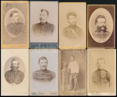 cca 1860-1890 11 db katonákat ábrázoló vizitkártya méretű fotó