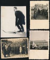 14 db katonákat ábrázoló fotó kb 6x9 cm