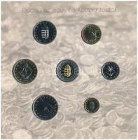 2008. 1Ft-100Ft (7xklf) "Búcsú az egy- és kétforintostól" forgalmi sor dísztokos szettben ...