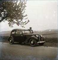 cca 1930 9db automobilokat ábrázoló negatív