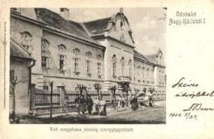 1904 Nagykálló, Volt megyeháza, jelenleg elmegyógyintézet, tébolyda, árusok. Kiadja Sarkadi József (EK)