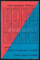 1978 Farkas János labdarúgó által aláírt Vasasos kártyanaptár
