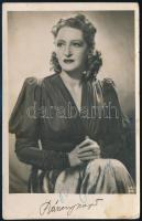 cca 1940 Lánczi Margit színésznő aláírt fotólap