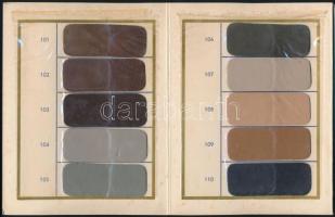 cca 19340 Hirsch Jakab bőrgyár finom bőr minta gyűjtemény.,