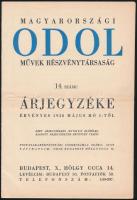 1938 Odol részvénytársaság árjegyzék 8 p