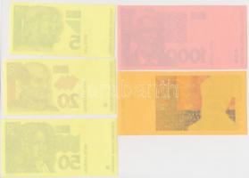 Horvátország 1993 (1994). 5K előlapi színpróba + 20K előlapi színpróba + 50K előlapi színpróba + 500...