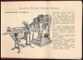 cca 1930 Hungária Műszaki Vállalt Rt képes ismertető füzet. Élelmiszer csomagoló gépek
