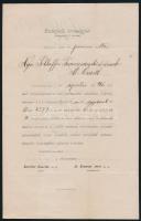 1877 a Budapesti Tornaegylet hivatalos levele kifizetésről