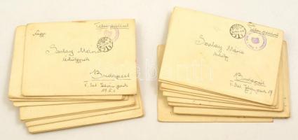 1947 Határvadász levelezése kb 30 db levél, részben tábori postával