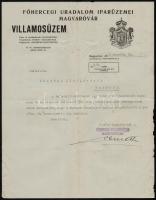 1913-1932 2 db magyaróvári főhercegi uradalmi fejléces levél