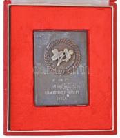 1967. III. Országos Virágkötészeti Verseny Gyula fém plakett tokban (74,5x53,5mm) T:2 patina