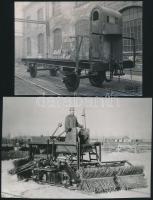 4 db vasúti járműről készült fotó 16x12 cm