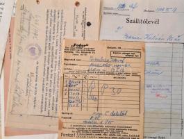 Nagy vegyes papírrégiség tétel: iratok, levelek, nyomtatványok, érdekes, átnézésre érdemes anyag