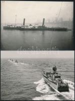 6 db hajókon készült vegyes fotó 16x12 cm-ig