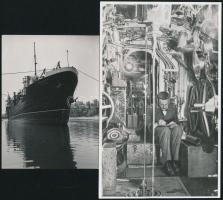 6 db hajókon készült vegyes fotó 16x12 cm-ig