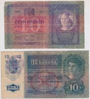 1904. 10K + 1915. 10K mindkettő hamis "Nagybecskerek" felülbélyegzéssel (fake overprint) T...