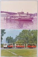 cca 1980 3 db nagyméretű fotó BKV közlekedési eszközökről: Hajó, busz, omnibusz 42x30 cm