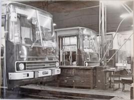 cca 1980 3 db nagyméretű fotó BKV közlekedési eszközökről: Hajó, busz, omnibusz 42x30 cm