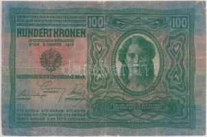 1912. 100K kiolvashatatlan felülbélyegzéssel T:III,III-