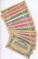 1946. 12db-os vegyes magyar adópengő bankjegy tétel, közte fordított címeres és amelyekNEK T:III,III-