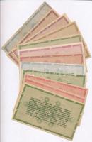 1946. 12db-os vegyes magyar adópengő bankjegy tétel, közte fordított címeres és "amelyekNEK&quo...