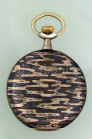 Niellós, dupla ezüst hátsó fedelű zsebóra, jól működő állapotban d: 5 cm