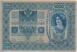 1902. 1000K hamis "A Magyar Szent Korona Országainak Vörös Kereszt Egylete" bélyeggel és k...