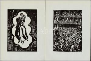 Frans Masereel (1889-1972): 10 db fametszet, papír, jelzettek a metszeten, 16×11 cm