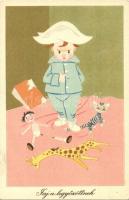 5 db MODERN magyar humoros grafikai motívumlap / 5 modern humorous Hungarian graphic motive postcard...