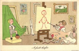 5 db MODERN magyar humoros grafikai motívumlap / 5 modern humorous Hungarian graphic motive postcard...