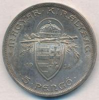 1938. 5P Ag "Szent István" T:2 patina
Adamo P8.1