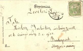 1906 Ivanics, Klostar Ivanic; utcaképek, üzletek, templom. Kiadja Andrija Cavljak / street view, sho...