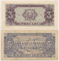 Románia 1952. 3L + 5L T:III,III-
Romania 1952. 3 Lei + 5 Lei C:F,VG 
Krause 82.b, 83.b
