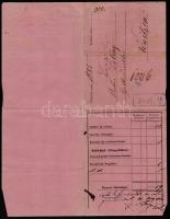 1867 Magyar Gőzhajózási VÁllalat fuvarlevele / Bill of fright of Middle-Danube Steamship Company