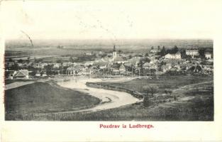 1908 Ludbreg, látkép. Kiadja J. Sattler / general view (EK)