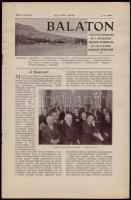 1923 Balaton, A Balatoni Szövetség hivatalos értesítője. XXV. évf. 3-4. száma. Sok képpel és hirdetéssel. Kis beszakadás