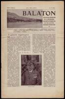 1923 Balaton, A Balatoni Szövetség hivatalos értesítője. XXV. évf. 5-6. száma. Sok képpel és hirdetéssel